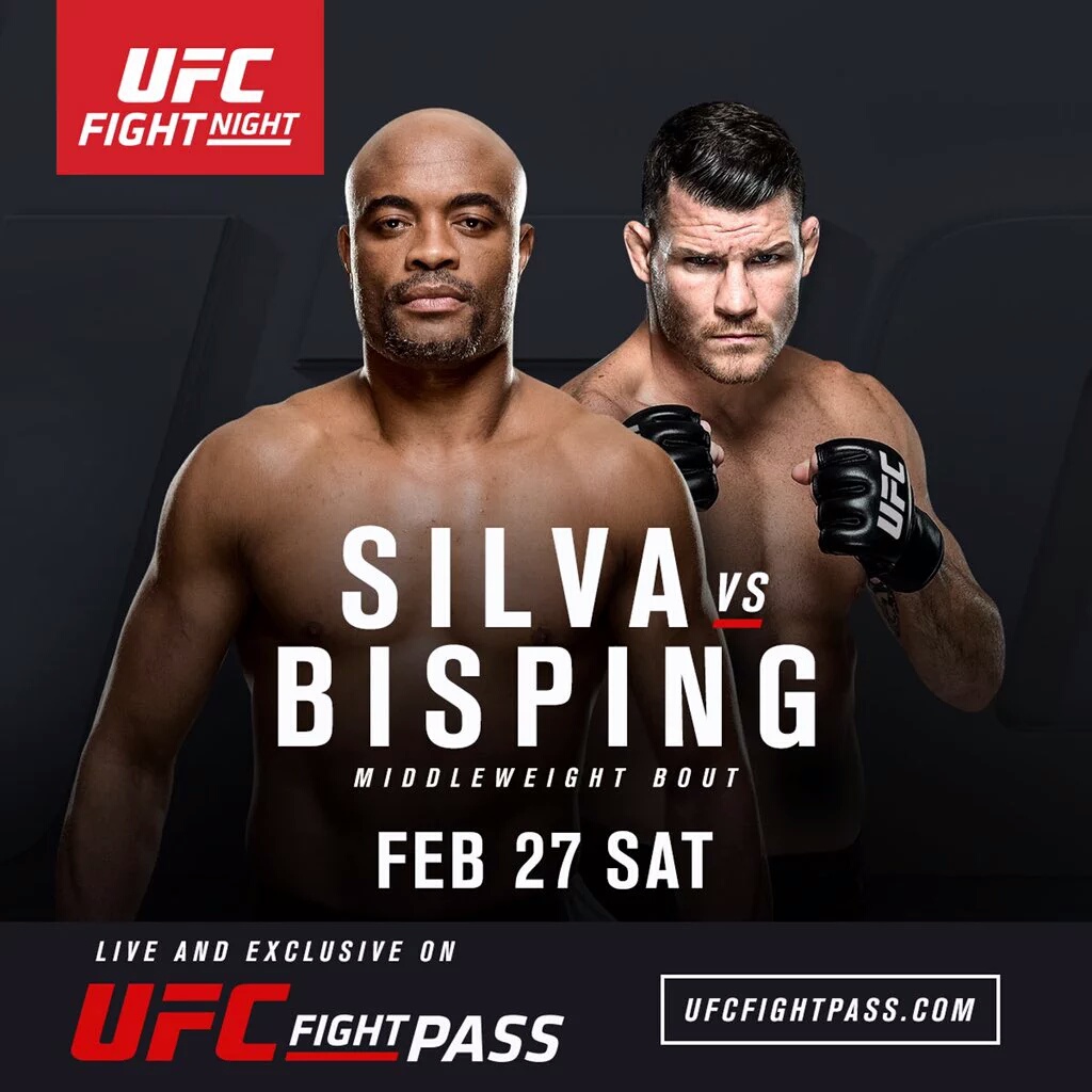 Duelo entre Spider e Bisping acontece no fim deste mês na Inglaterra - Divulgação